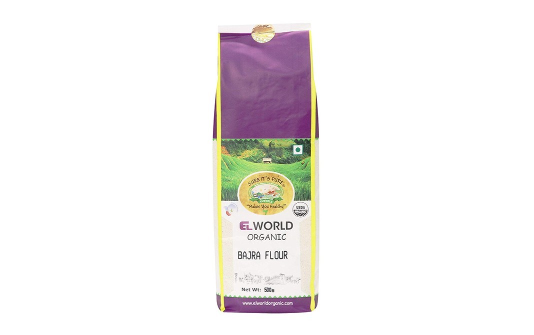 Elworld Organic Bajra Flour    Pack  500 grams